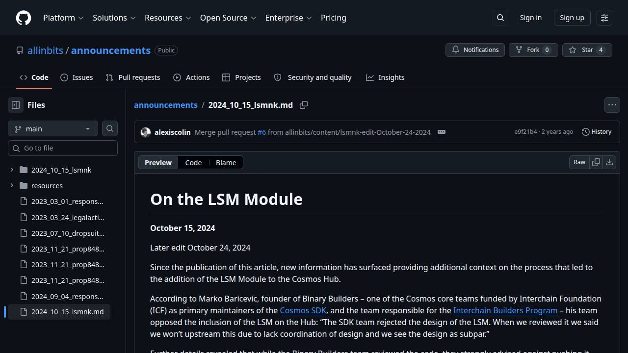 Thumbnail for On the LSM Module
