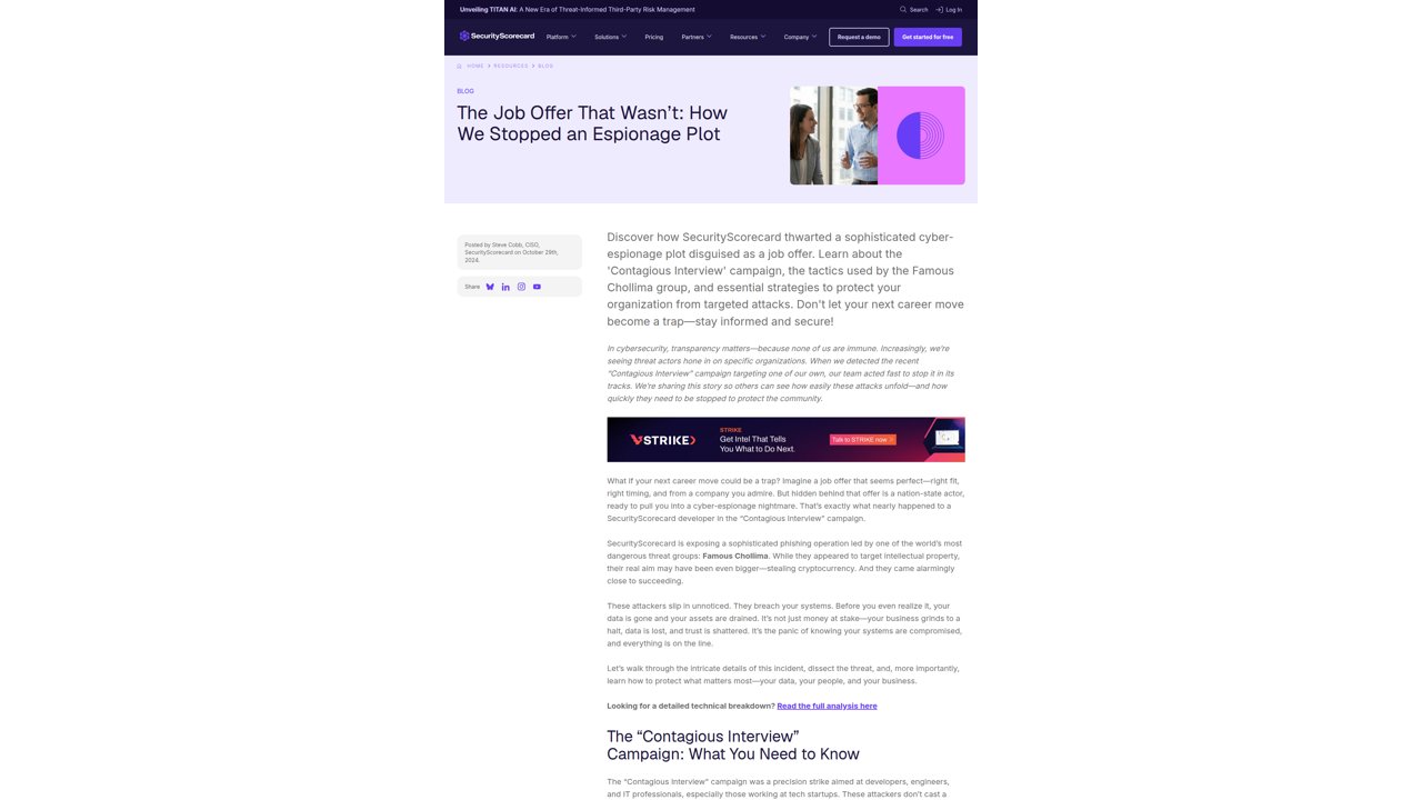 Thumbnail for The Job Offer That Wasn’t: How We Stopped an Espionage Plot