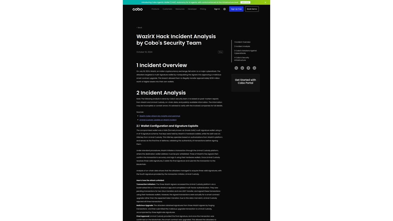 Thumbnail for WazirX Hacking Incident Analysis