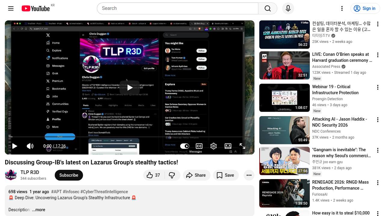 Thumbnail for Discussing Group-IB's latest on Lazarus Group's stealthy tactics!