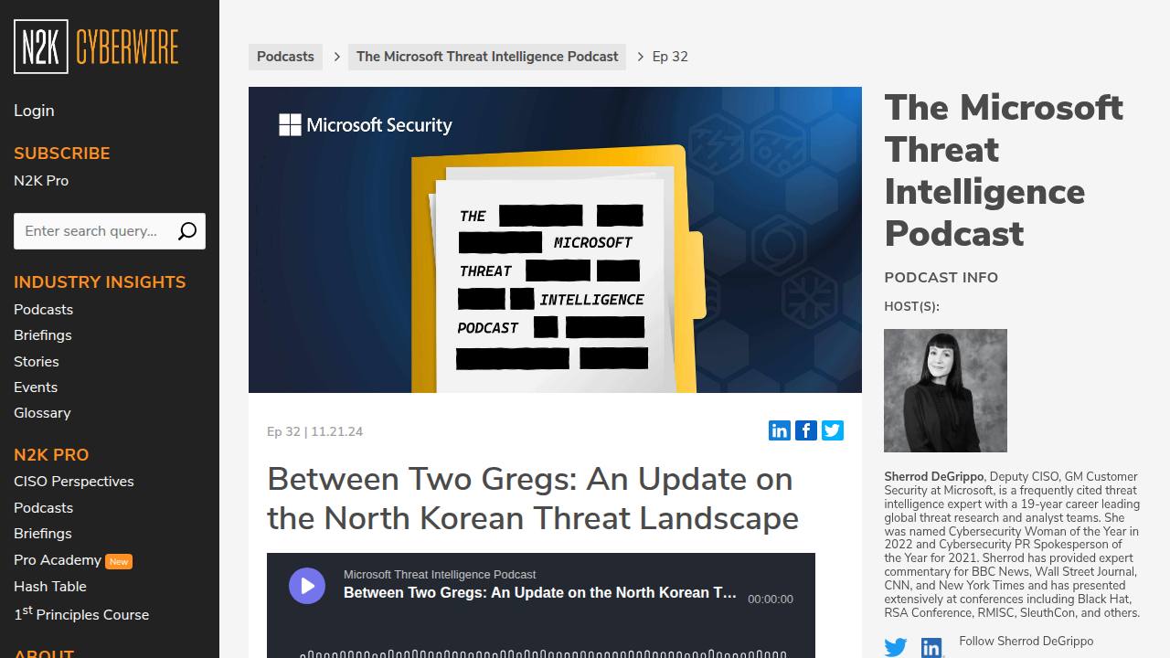 Thumbnail for Between Two Gregs: An Update on the North Korean Threat Landscape