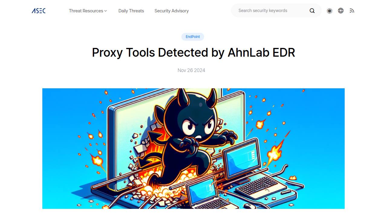 Thumbnail for Proxy Tools Detected by AhnLab EDR