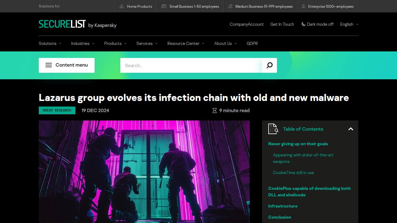Thumbnail for Lazarus targets nuclear-related organization with new malware
