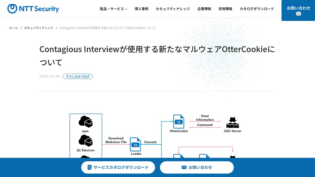 Thumbnail for Contagious Interviewが使用する新たなマルウェアOtterCookieについて