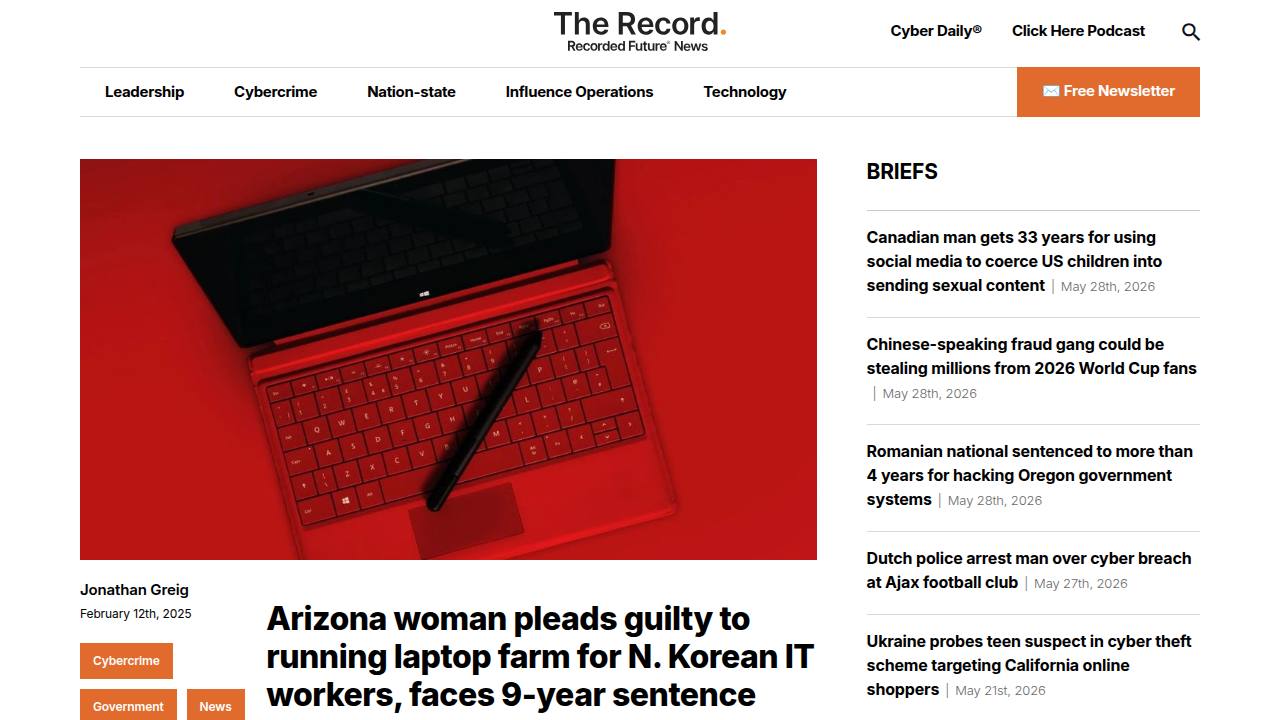 Thumbnail for Arizona woman pleads guilty to running laptop farm for N. Korean IT workers, faces 9-year sentence