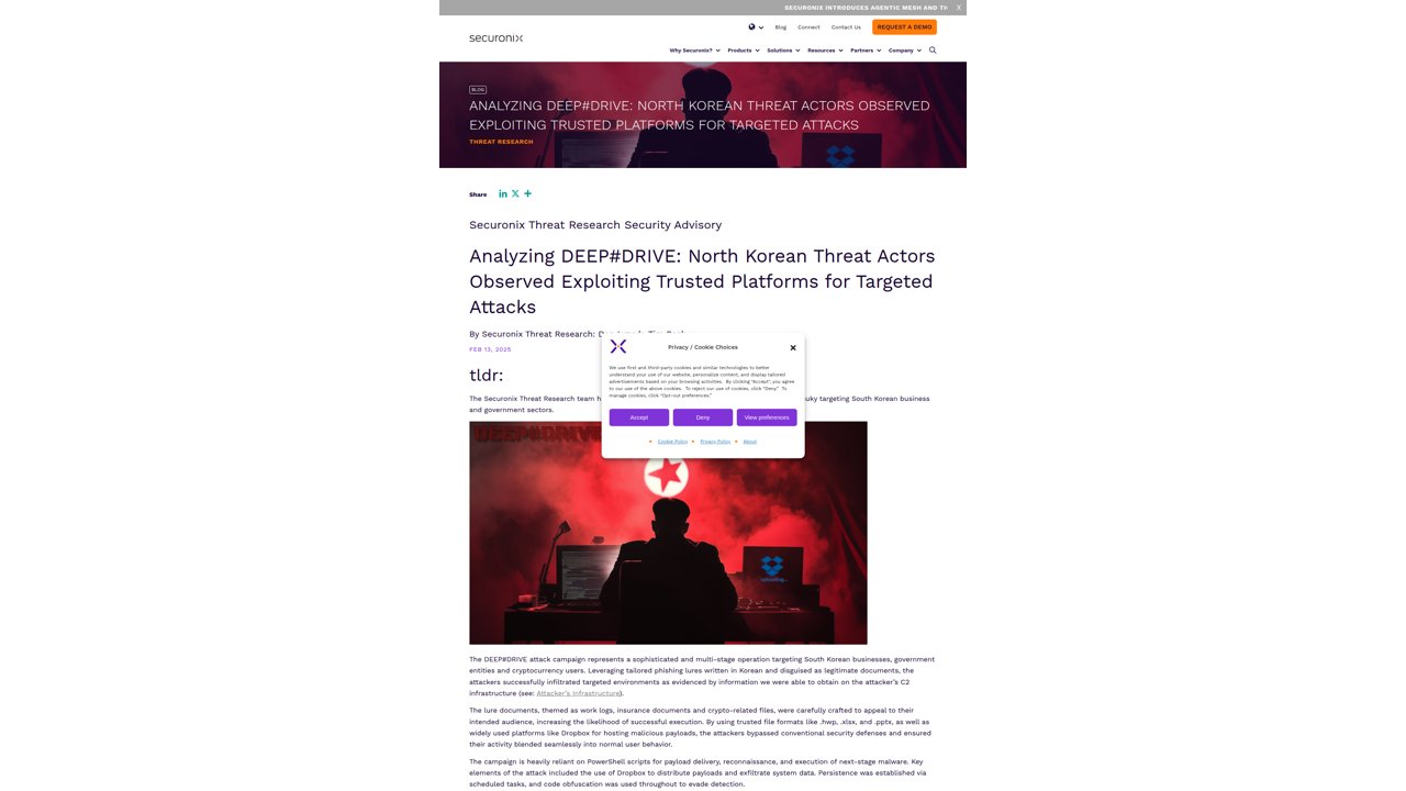 Thumbnail for Analyzing DEEP#DRIVE: North Korean Threat Actors Observed Exploiting Trusted Platforms for Targeted Attacks