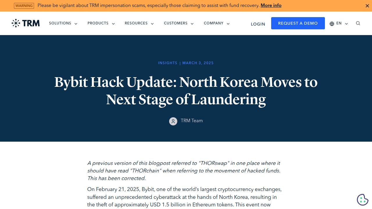 Thumbnail for Bybit Hack Update: North Korea Moves to Next Stage of Laundering