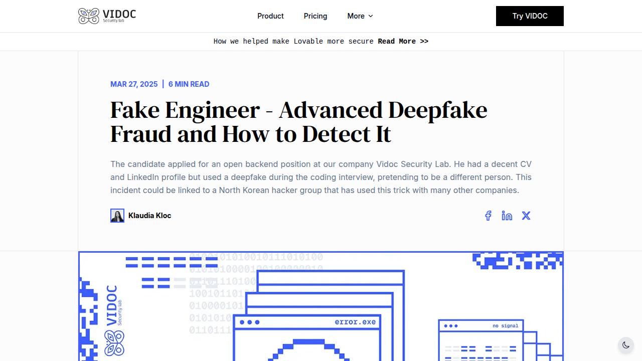 Thumbnail for Fake Engineer - Advanced Deepfake Fraud and How to Detect It