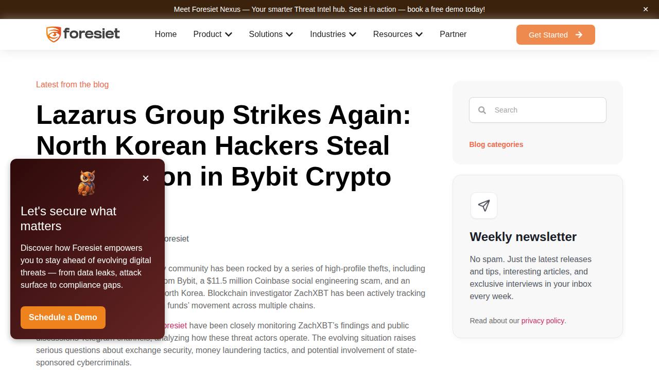 Thumbnail for Lazarus Group’s $1.46B Bybit Crypto Heist: North Korea Strikes Again