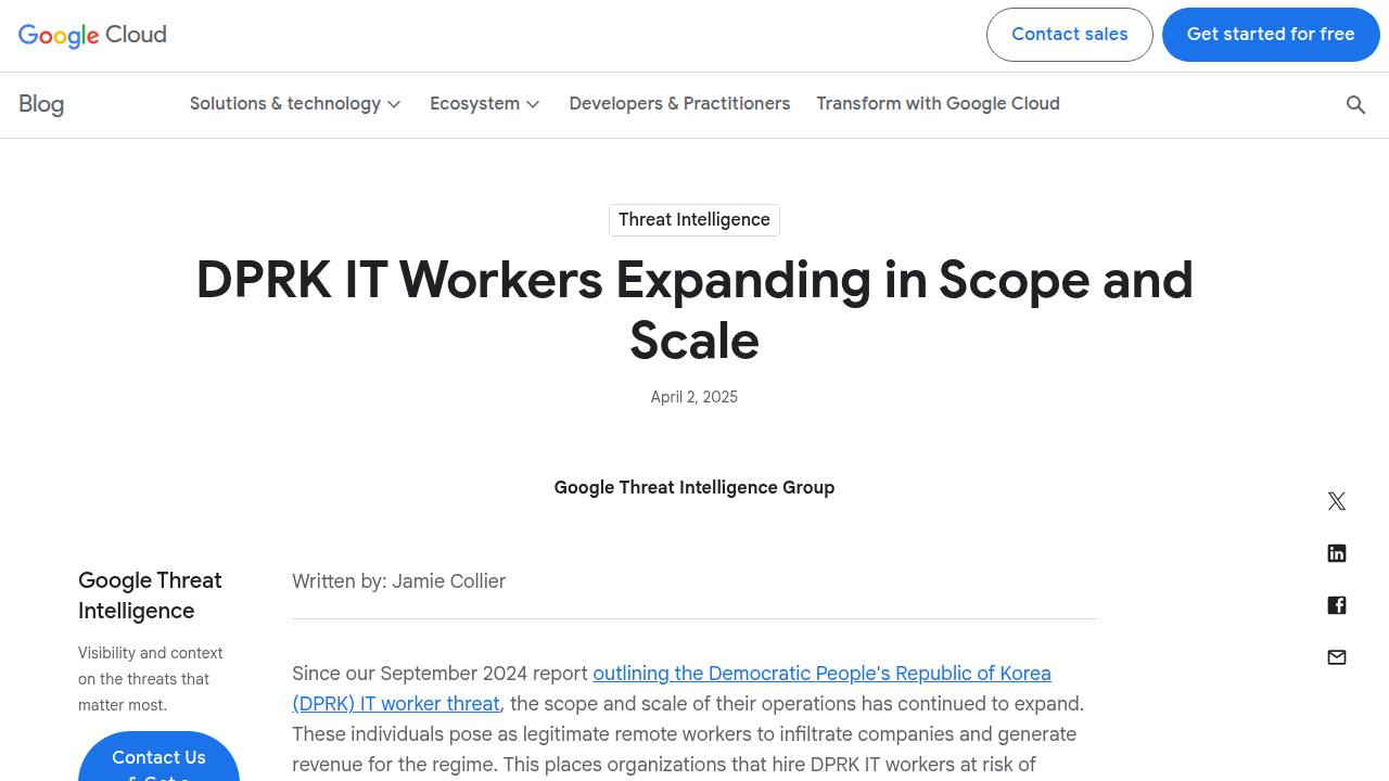 Thumbnail for DPRK IT Workers Expanding in Scope and Scale