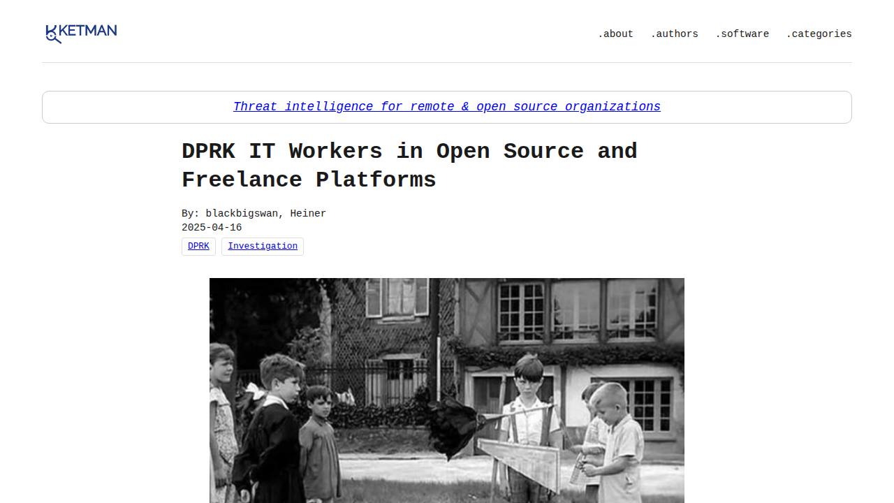 Thumbnail for DPRK IT Workers in Open Source and Freelance Platforms