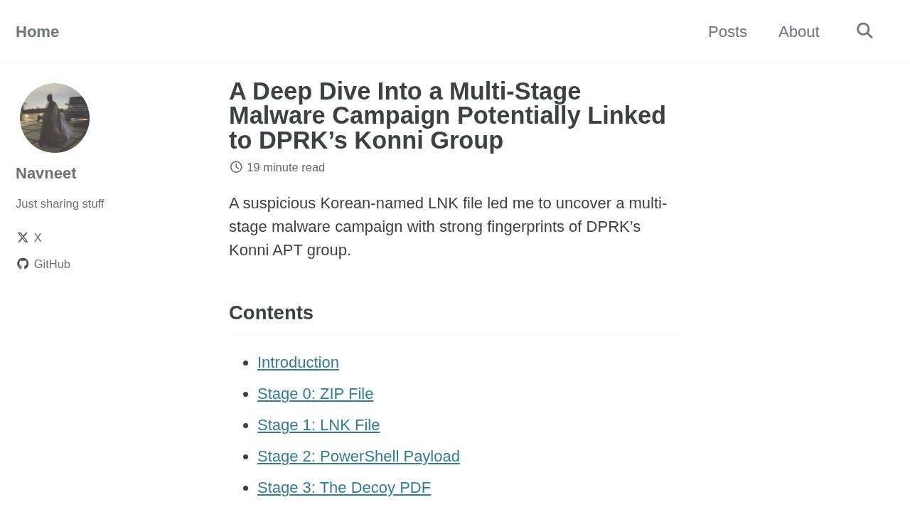 Thumbnail for A Deep Dive Into a Multi-Stage Malware Campaign Potentially Linked to DPRK’s Konni Group