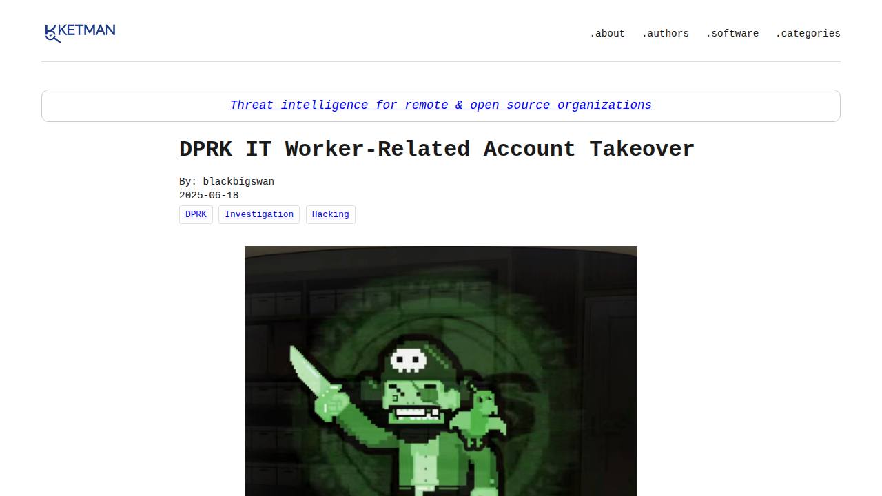 Thumbnail for DPRK IT Worker-Related Account Takeover
