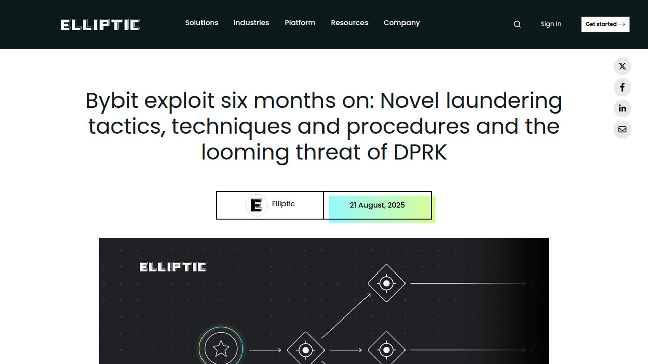 Thumbnail for Bybit exploit six months on: Novel laundering tactics, techniques and procedures and the looming threat of DPRK
