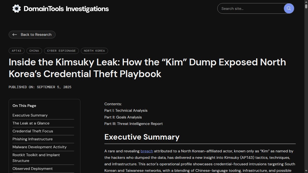 Thumbnail for Inside the Kimsuky Leak: How the “Kim” Dump Exposed North Korea’s Credential Theft Playbook