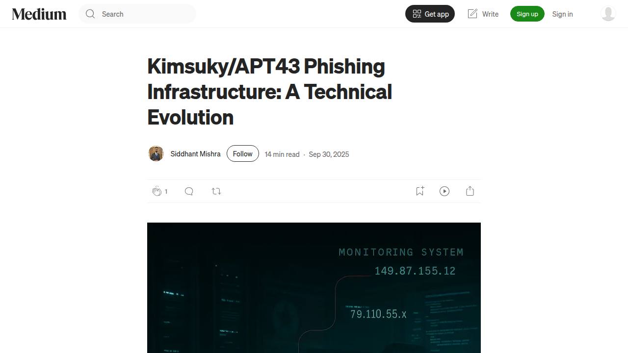 Thumbnail for Kimsuky/APT43 Phishing Infrastructure: A Technical Evolution