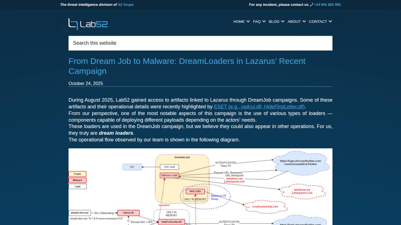 Thumbnail for From Dream Job to Malware: DreamLoaders in Lazarus’ Recent Campaign