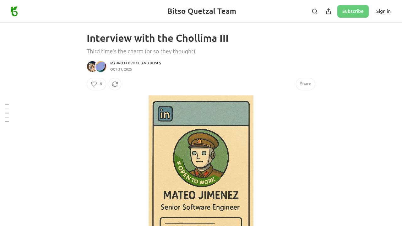 Thumbnail for Interview with the Chollima III