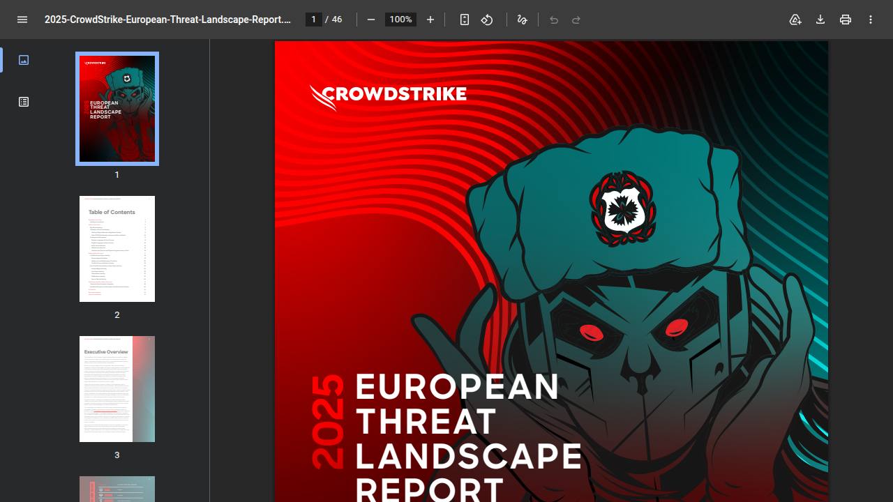Thumbnail for 2025 European Threat Landscape Report