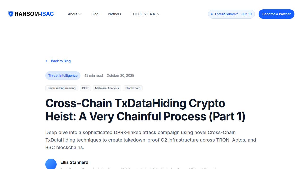 Thumbnail for Cross-Chain TxDataHiding Crypto Heist: A Very Chainful Process (Part 3)