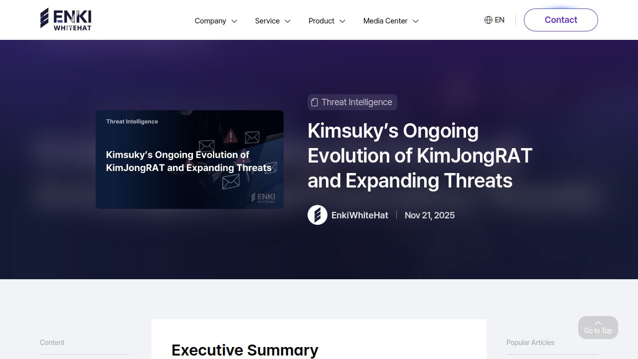 Thumbnail for Kimsuky's Ongoing Evolution of KimJongRAT and Expanding Threats