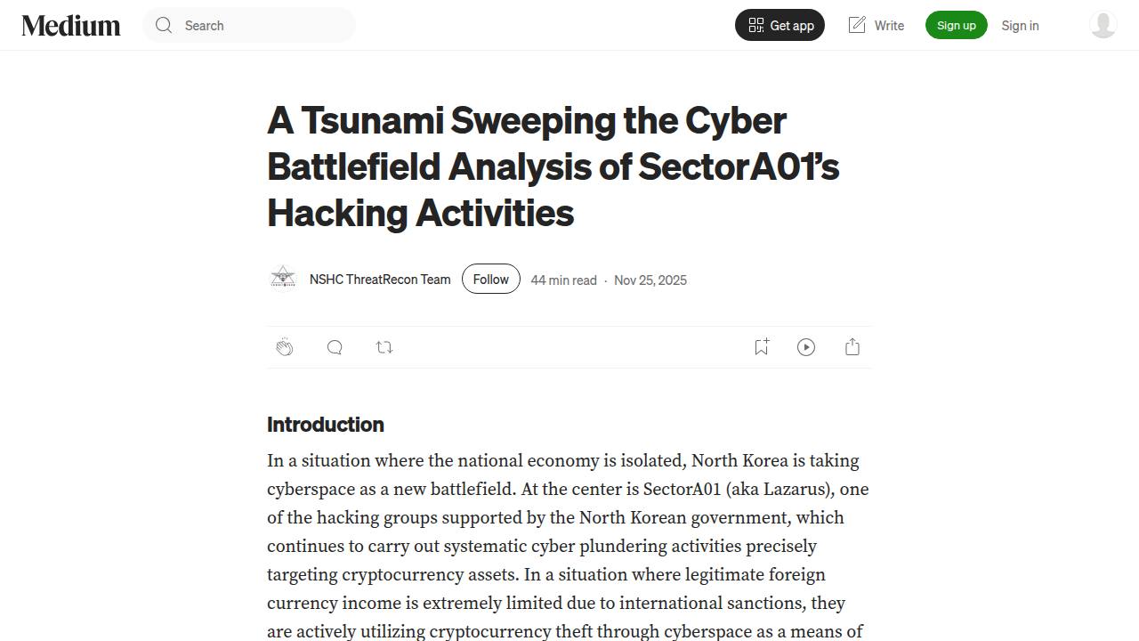 Thumbnail for A Tsunami Sweeping the Cyber Battlefield Analysis of SectorA01’s Hacking Activities