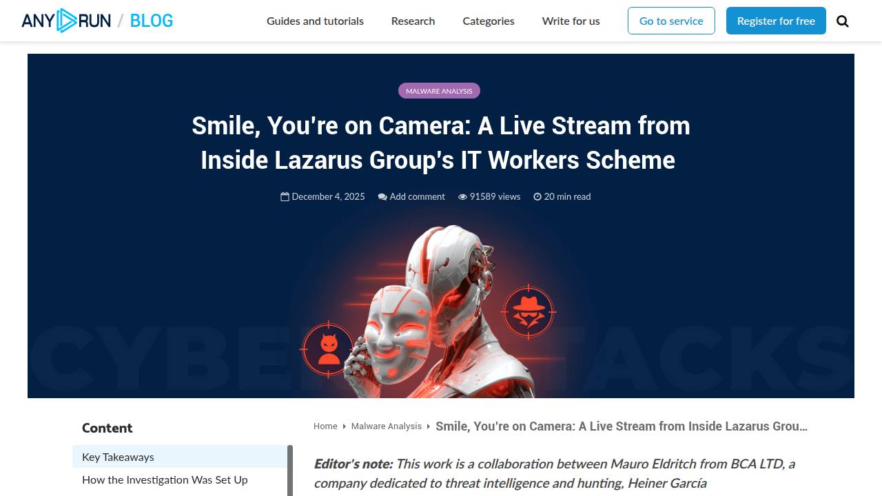 Thumbnail for How We Caught Lazarus's IT Workers Scheme Live on Camera