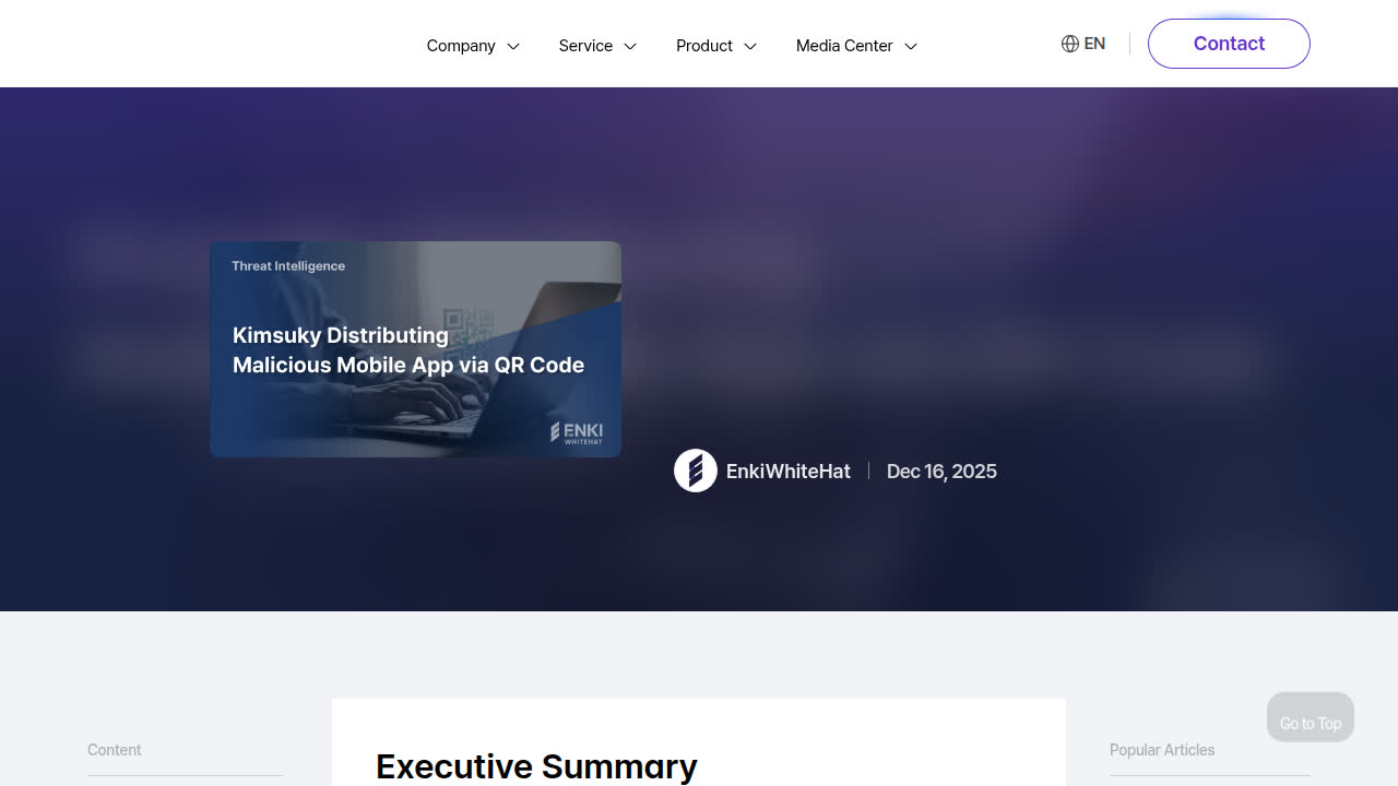 Thumbnail for Kimsuky Distributing Malicious Mobile App via QR Code