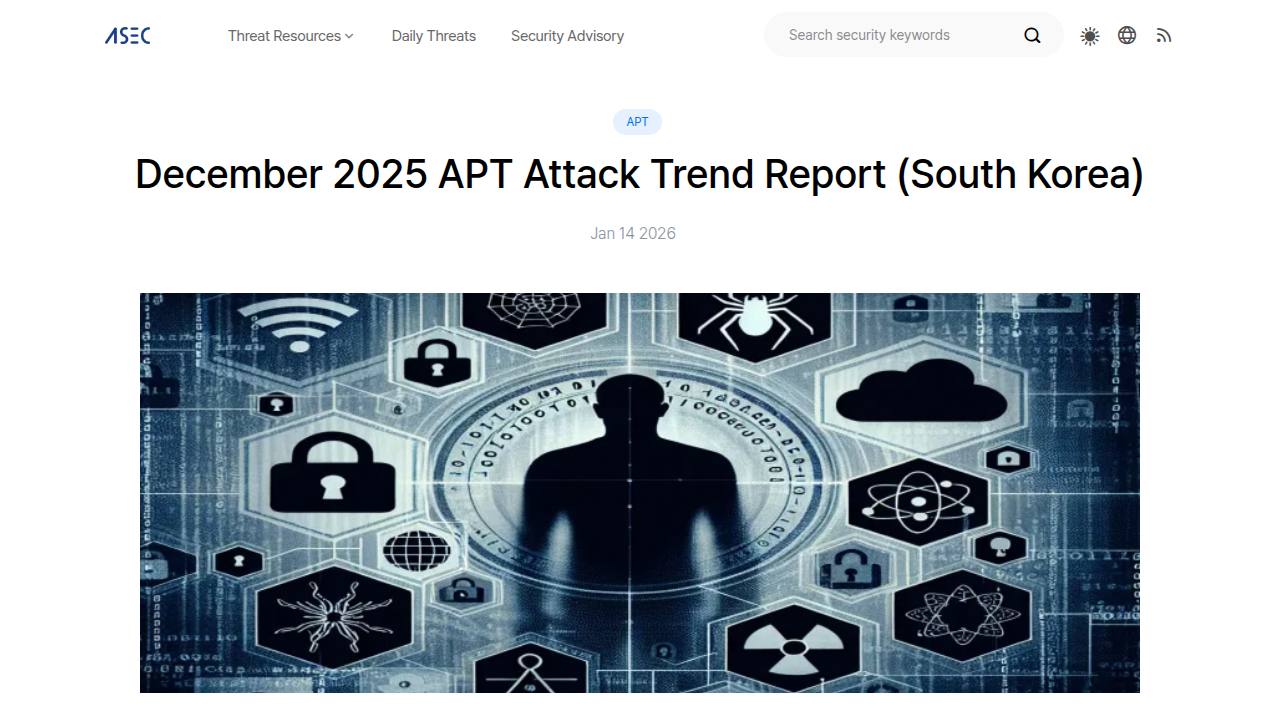 Thumbnail for December 2025 APT Attack Trend Report (South Korea)