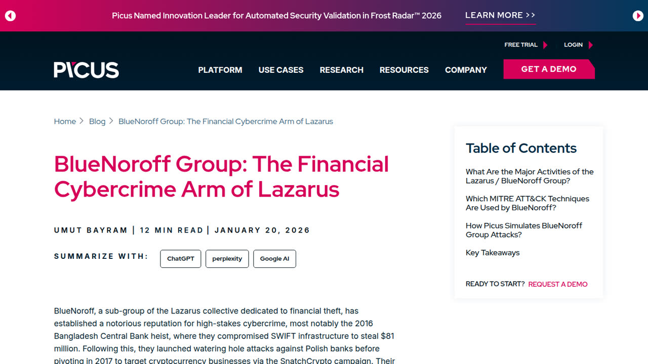 Thumbnail for BlueNoroff Group: The Financial Cybercrime Arm of Lazarus