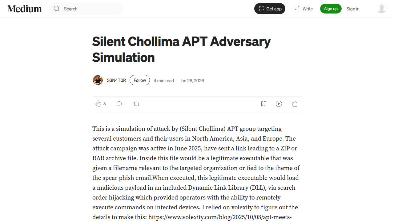 Thumbnail for Silent Chollima APT Adversary Simulation