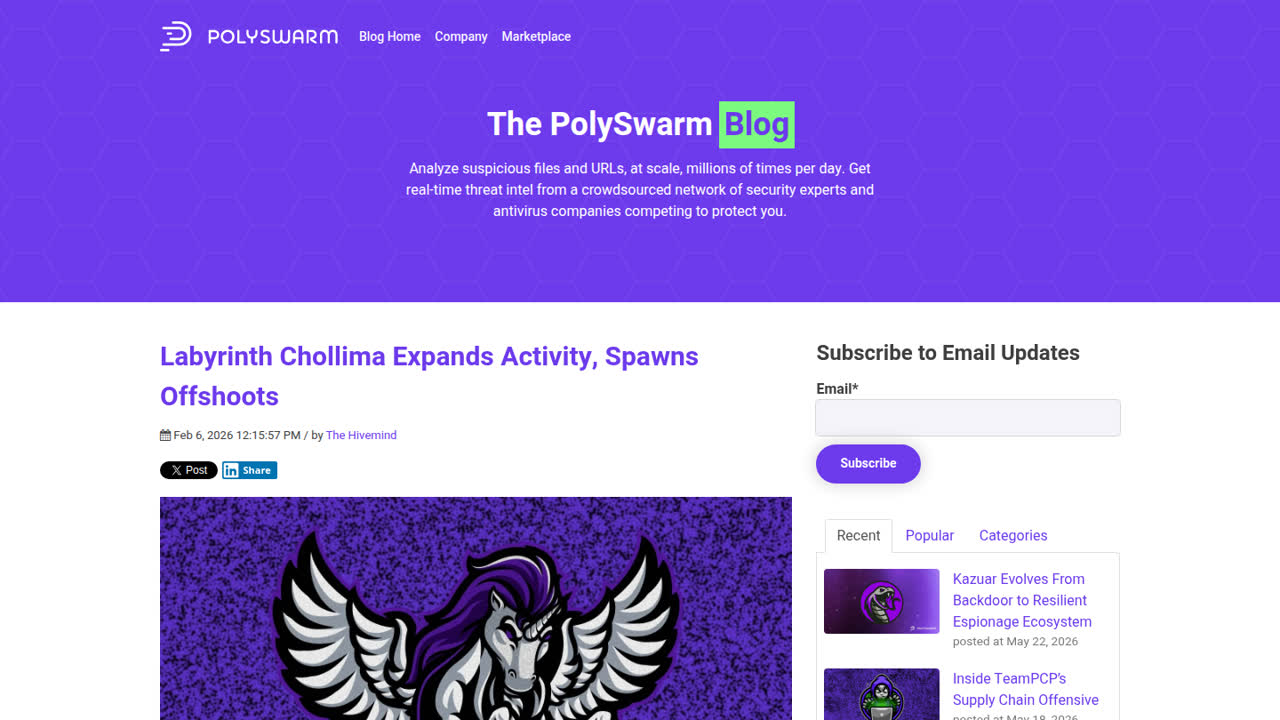 Thumbnail for Labyrinth Chollima Expands Activity, Spawns Offshoots