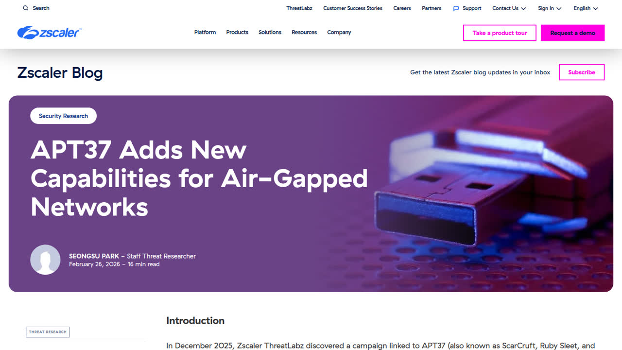 Thumbnail for APT37 Adds New Tools For Air-Gapped Networks