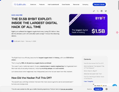 Thumbnail for The $1.5B Bybit Hack (The Biggest Crypto Theft Ever)