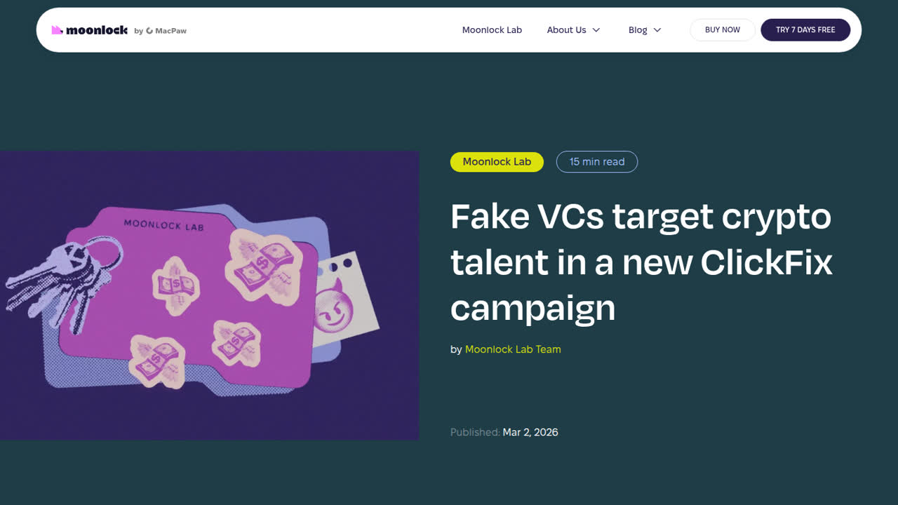 Thumbnail for Fake VCs target crypto talent