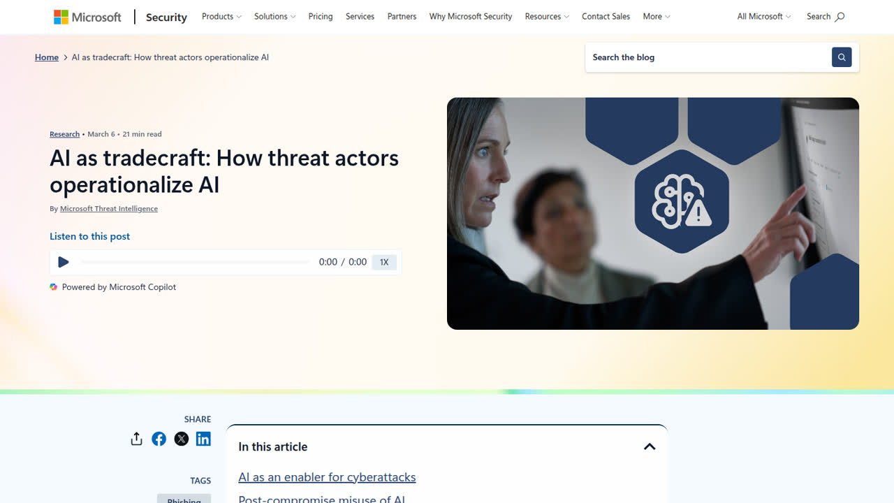 Thumbnail for AI as tradecraft: How threat actors operationalize AI