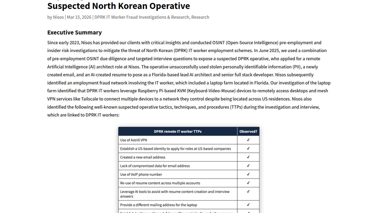 Thumbnail for Exposing a Fraudulent DPRK Candidate