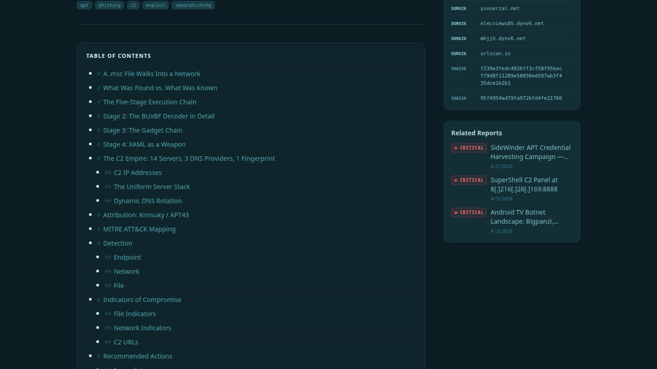 Thumbnail for Kimsuky's Five-Stage GrimResource Loader: When an MMC File Becomes a Shellcode Injector
