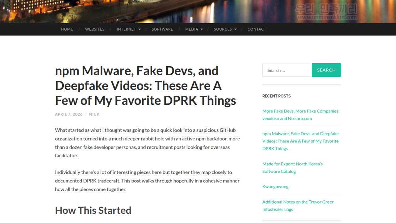 Thumbnail for npm Malware, Fake Devs, and Deepfake Videos: These Are A Few of My Favorite DPRK Things