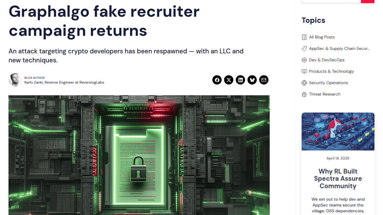 Thumbnail for Graphalgo fake recruiter-test campaign respawned