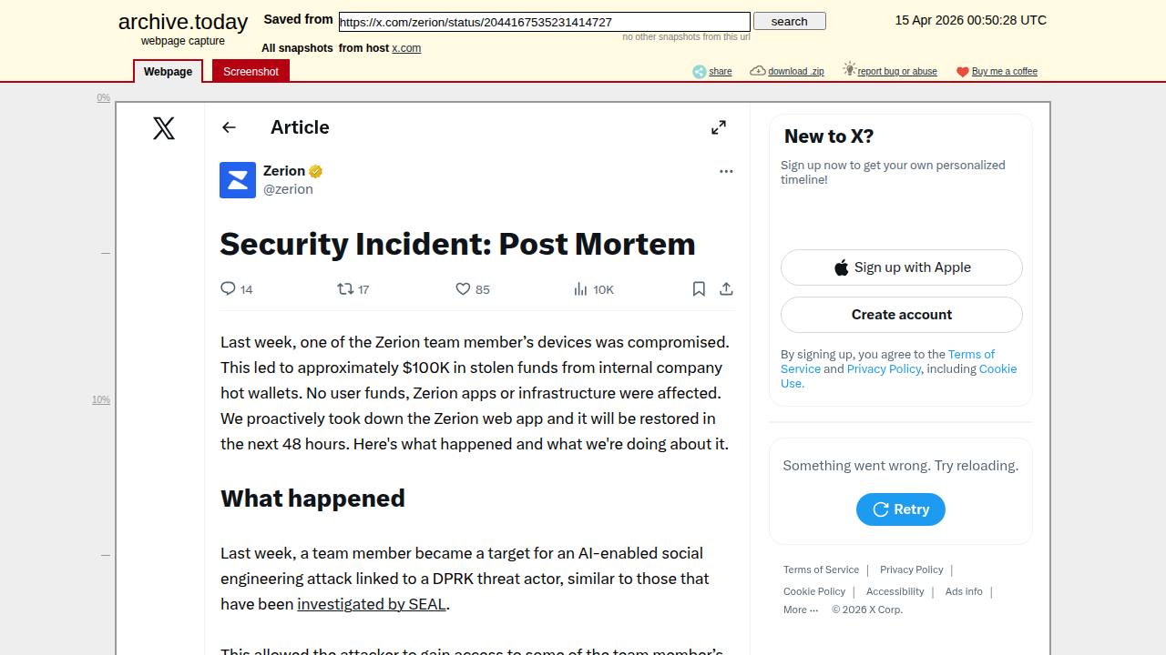 Thumbnail for Security Incident: Post Mortem