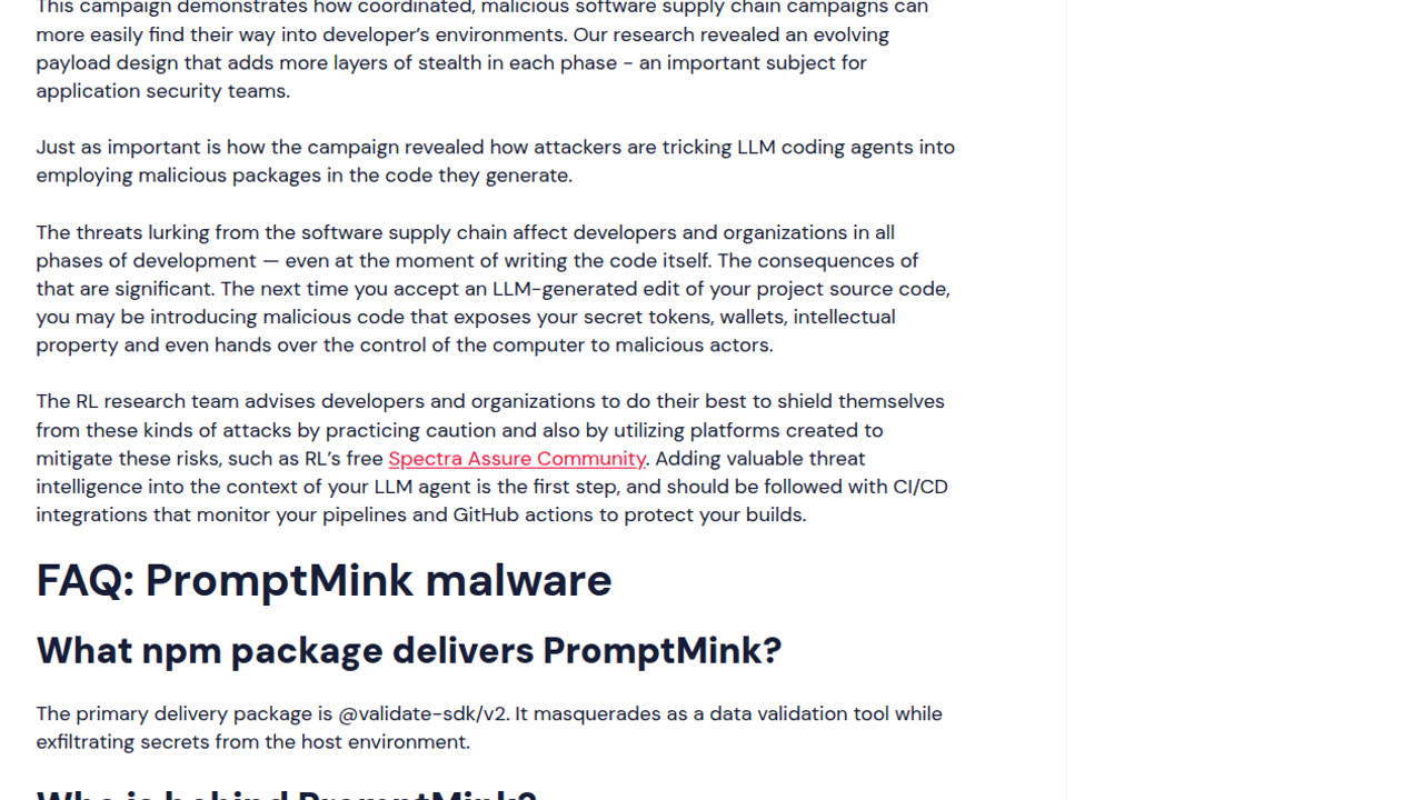 Thumbnail for Claude adds PromptMink malicious dependency to crypto agent
