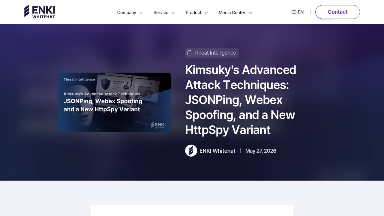 Thumbnail for Kimsuky's Advanced Attack Techniques: JSONPing, Webex Spoofing, and a New HttpSpy Variant
