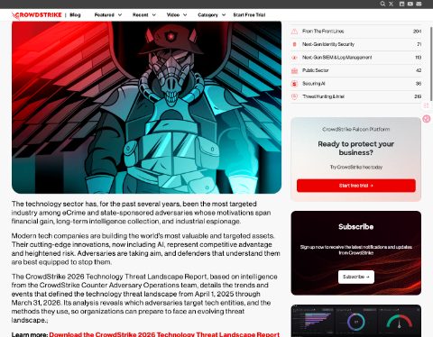 Thumbnail for CrowdStrike 2026 Report: China Fuels Attacks on Tech